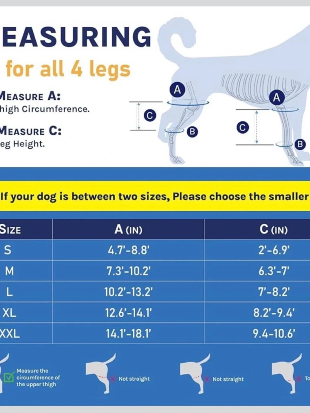 Dog Knee Brace for Sprain‎ ACL Injury Support Back Leg Adjustable Large